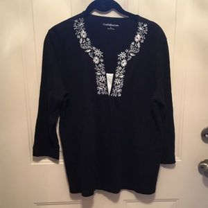 NEW Croft Barrow 3/4 sleeve shirt